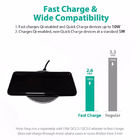 2018 innovative gifts fabric surface 10w wireless charging pad high quality cordless charger